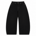 Baggy Fit Raw Black Jeans